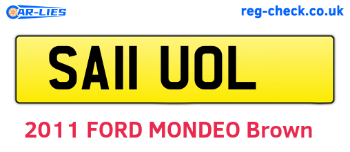 SA11UOL are the vehicle registration plates.
