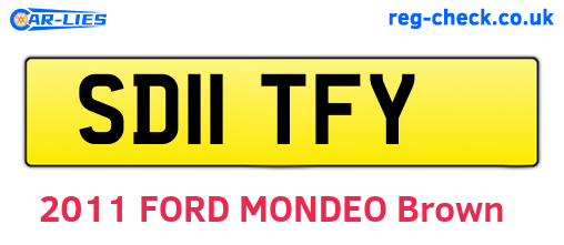 SD11TFY are the vehicle registration plates.