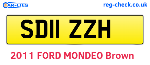 SD11ZZH are the vehicle registration plates.