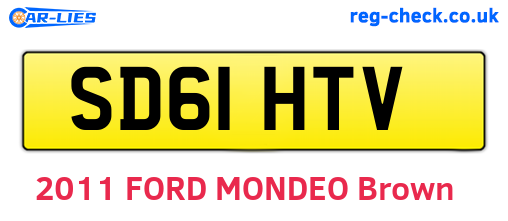 SD61HTV are the vehicle registration plates.