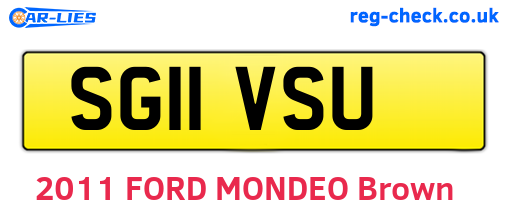 SG11VSU are the vehicle registration plates.