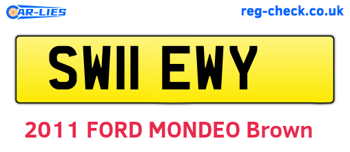 SW11EWY are the vehicle registration plates.