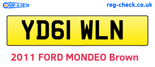 YD61WLN are the vehicle registration plates.
