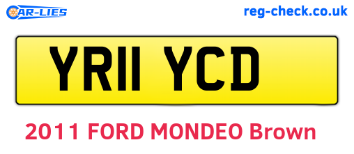 YR11YCD are the vehicle registration plates.