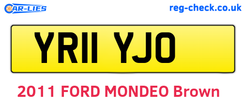 YR11YJO are the vehicle registration plates.
