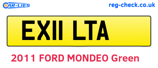 EX11LTA are the vehicle registration plates.