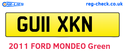 GU11XKN are the vehicle registration plates.