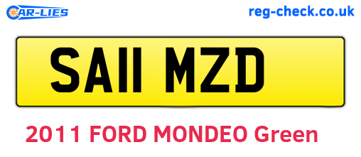SA11MZD are the vehicle registration plates.