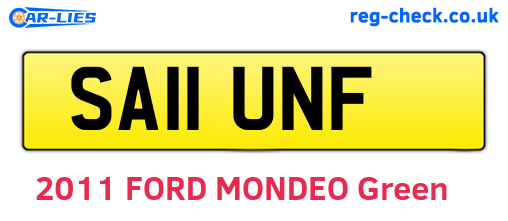 SA11UNF are the vehicle registration plates.