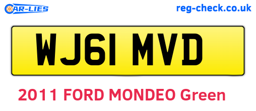 WJ61MVD are the vehicle registration plates.