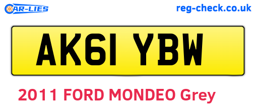 AK61YBW are the vehicle registration plates.
