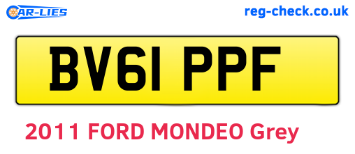 BV61PPF are the vehicle registration plates.