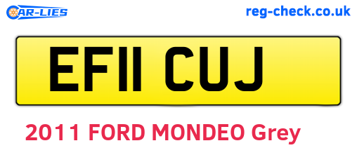 EF11CUJ are the vehicle registration plates.