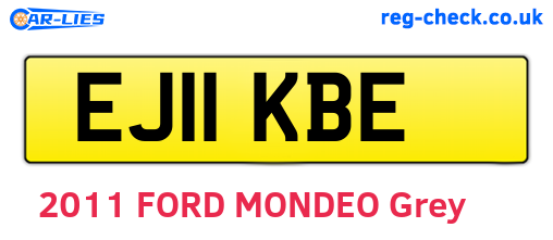 EJ11KBE are the vehicle registration plates.