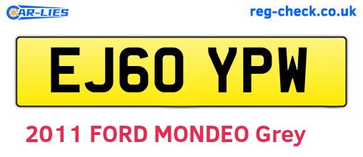 EJ60YPW are the vehicle registration plates.