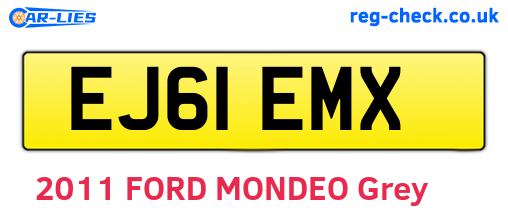 EJ61EMX are the vehicle registration plates.