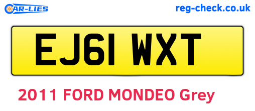 EJ61WXT are the vehicle registration plates.