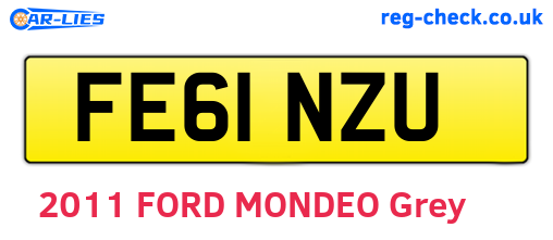 FE61NZU are the vehicle registration plates.