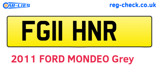 FG11HNR are the vehicle registration plates.