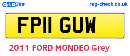 FP11GUW are the vehicle registration plates.