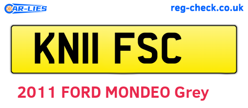 KN11FSC are the vehicle registration plates.