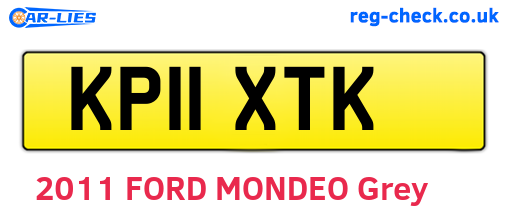 KP11XTK are the vehicle registration plates.