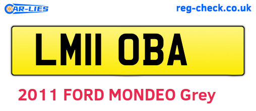 LM11OBA are the vehicle registration plates.