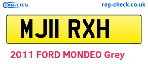 MJ11RXH are the vehicle registration plates.