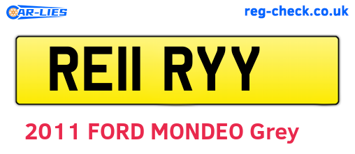 RE11RYY are the vehicle registration plates.