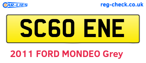 SC60ENE are the vehicle registration plates.