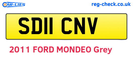 SD11CNV are the vehicle registration plates.