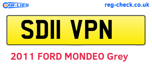 SD11VPN are the vehicle registration plates.