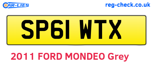 SP61WTX are the vehicle registration plates.