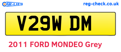 V29WDM are the vehicle registration plates.