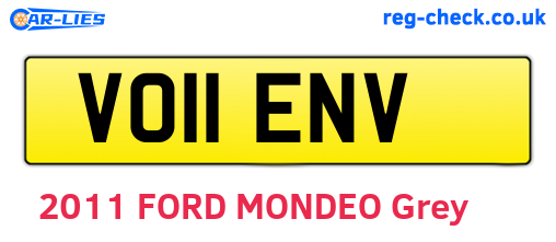 VO11ENV are the vehicle registration plates.