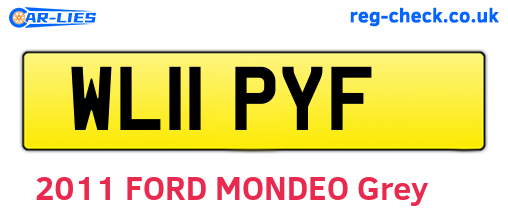 WL11PYF are the vehicle registration plates.