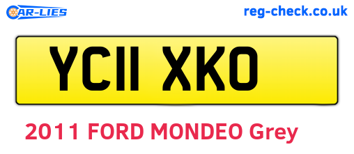 YC11XKO are the vehicle registration plates.