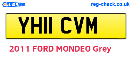 YH11CVM are the vehicle registration plates.
