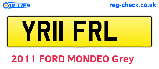 YR11FRL are the vehicle registration plates.