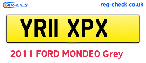YR11XPX are the vehicle registration plates.