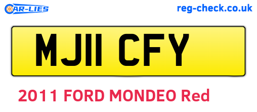 MJ11CFY are the vehicle registration plates.