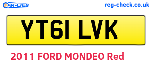YT61LVK are the vehicle registration plates.