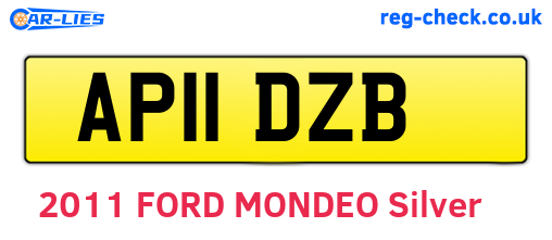 AP11DZB are the vehicle registration plates.