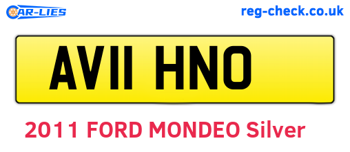 AV11HNO are the vehicle registration plates.