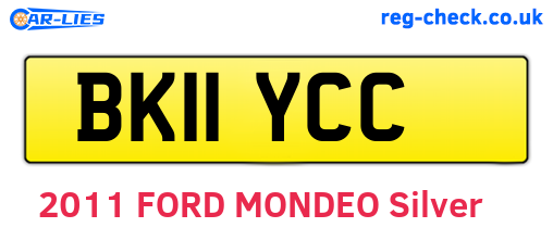 BK11YCC are the vehicle registration plates.
