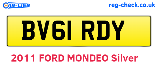 BV61RDY are the vehicle registration plates.