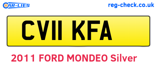 CV11KFA are the vehicle registration plates.