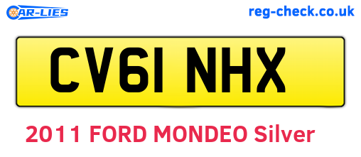 CV61NHX are the vehicle registration plates.