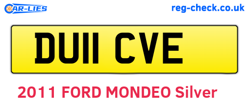 DU11CVE are the vehicle registration plates.
