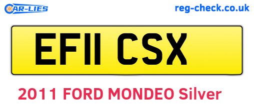 EF11CSX are the vehicle registration plates.